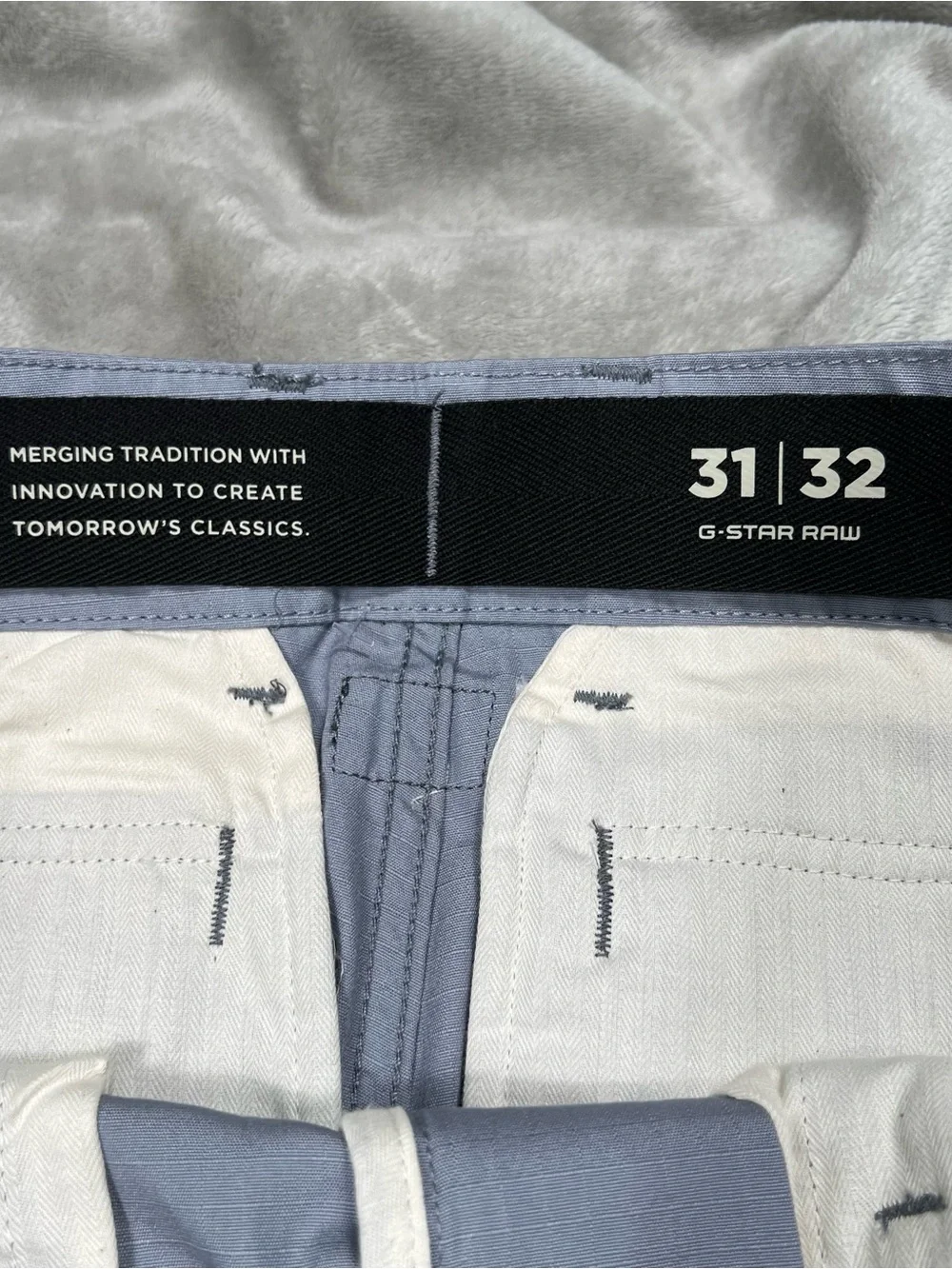 G Star Raw 3D Tapered Cargo Pants Mens 32x30 Gray Contrast Double Knee Ripstop